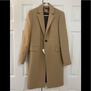 ZARA- MENSWEAR STYLE WOOL COAT LIGHT TAN